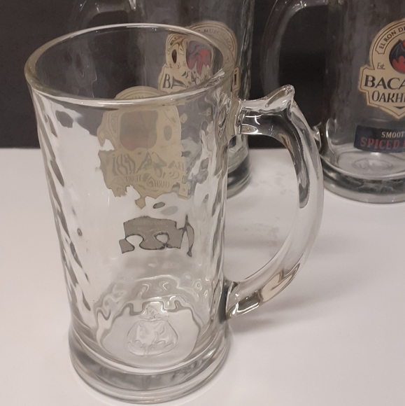 Bacardi oakheart smooth spiced Rum Stein set 4 - Picture 4 of 4